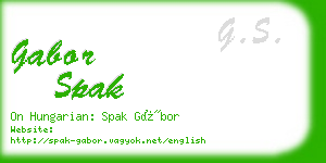 gabor spak business card